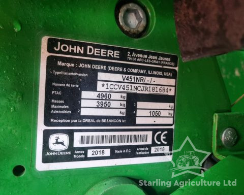 John Deere V451R Round Baler